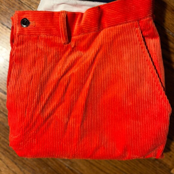 polo golf eclectic grandpa coastal holiday halloween orange vintage cuddly cords - Picture 1 of 7